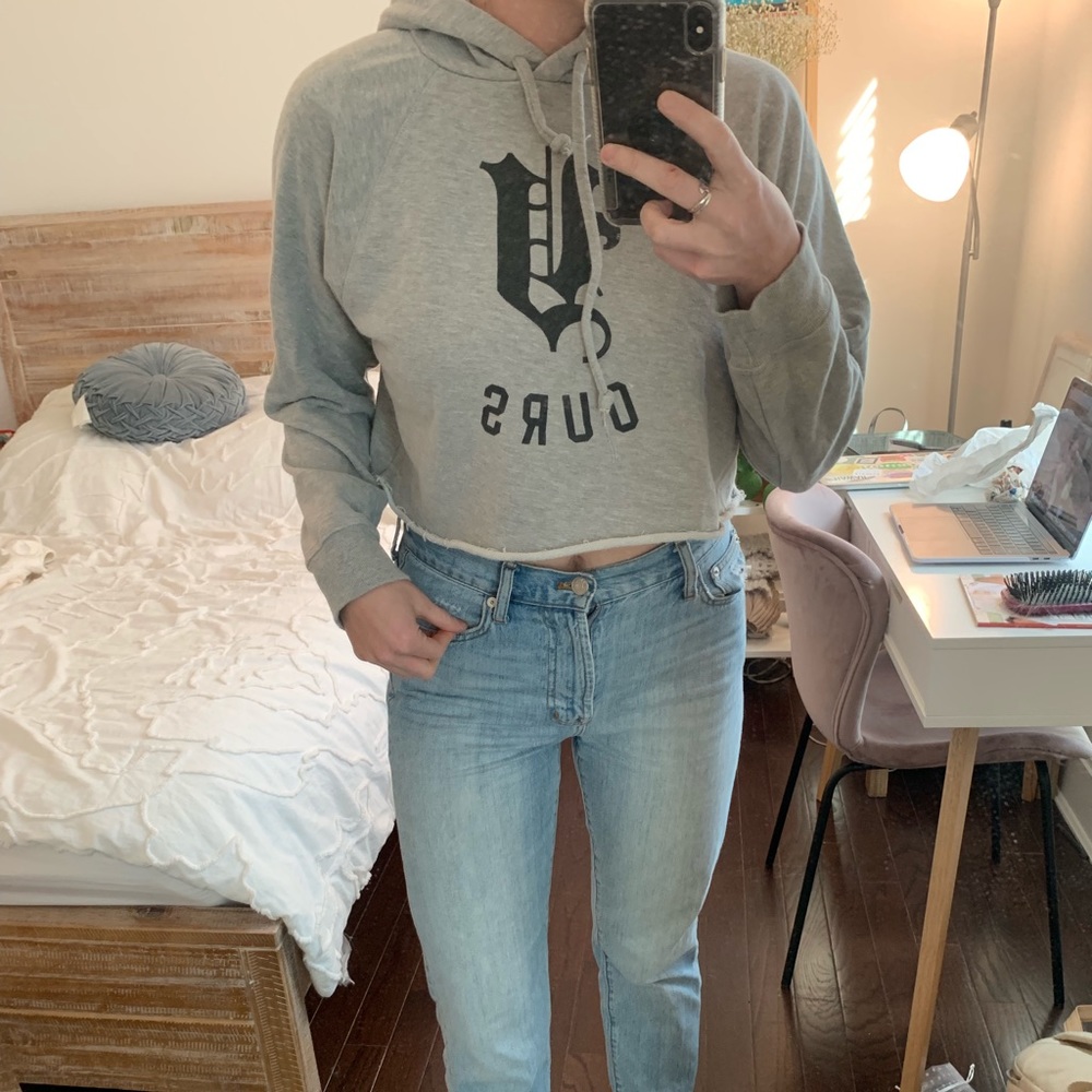 Y7 yoga cropped sweatshirt. NYC